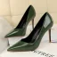 Enkel Svart Kontor Pumps 2019 Patent Lær 9 cm Stiletthæler Spisse Pumps