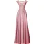 Luxury / Gorgeous Candy Pink Evening Dresses  2019 A-Line / Princess Scoop Neck Beading Tassel Pearl Lace Flower Crystal Cap Sleeves Floor-Length / Long Formal Dresses