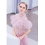 Vintage / Retro Lovely Candy Pink Evening Dresses  2019 A-Line / Princess High Neck Pearl Sequins Lace Flower Short Sleeve Floor-Length / Long Formal Dresses