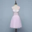 Sexy Lavande Robe De Cocktail 2019 Princesse V-Cou Perlage Faux Diamant Sans Manches Dos Nu Courte Robe De Ceremonie