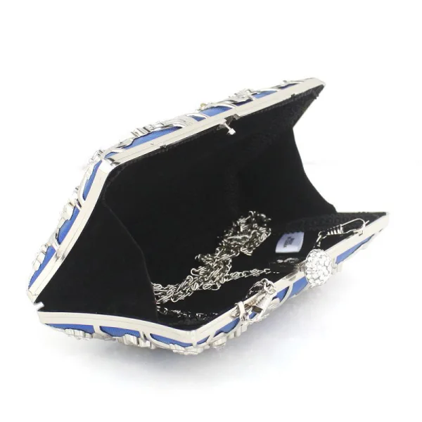 Chic / Belle Rouge Pochette Perlage Faux Diamant Métal Soirée Accessorize 2019