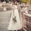 Modern / Fashion Champagne Evening Dresses  2019 A-Line / Princess Scoop Neck Pearl Lace Flower Sequins Sleeveless Backless Floor-Length / Long Formal Dresses