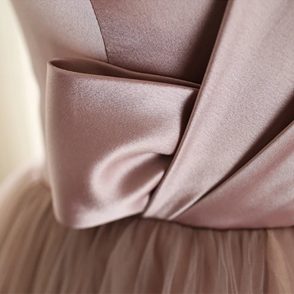 Elegante Rosa Ballkleider 2019 A Linie Off Shoulder Schleife Ärmellos Rückenfreies Lange Festliche Kleider