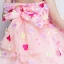Chic / Beautiful Flower Fairy Candy Pink Prom Dresses 2019 A-Line / Princess Strapless Appliques Sleeveless Backless Bow Floor-Length / Long Formal Dresses