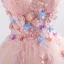Elegant Pearl Pink Prom Dresses 2019 A-Line / Princess V-Neck Appliques Pearl Lace Flower Sleeveless Backless Floor-Length / Long Formal Dresses