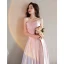 Elegante Pink Perle Satin Ballkleider 2021 A Linie Bandeau Ärmellos Rückenfreies Lange Festliche Kleider