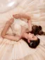 High-end Champagne Wedding Dresses 2019 Ball Gown Spaghetti Straps Beading Sequins Lace Flower Sleeveless Backless Cascading Ruffles Royal Train
