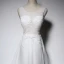 Elegant White Wedding Dresses 2018 A-Line / Princess Lace Appliques See-through Scoop Neck Backless Sleeveless Floor-Length / Long Wedding