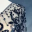 High End Marineblau Abendkleider 2019 A Linie V-Ausschnitt Handgefertigt Perlenstickerei Kristall Strass Lange Ärmel Sweep / Pinsel Zug Festliche Kleider