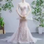 Charming Ivory Wedding Dresses 2023 Trumpet / Mermaid Off-The-Shoulder Lace Flower Long Sleeve Backless Chapel Train