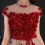 Charming Burgundy Party Dresses 2019 A-Line / Princess High Neck Crystal Lace Flower Appliques Cap Sleeves Short Formal Dresses