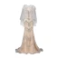 Haut de Gamme Champagne Détachable Avec Châle Robe De Soirée 2019 Trompette / Sirène V-Cou Fait main Perlage Cristal Faux Diamant Sans Manches Dos Nu Train De Balayage Robe De Ceremonie