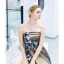Chic / Beautiful Black Evening Dresses  2019 A-Line / Princess Strapless Beading Appliques Sleeveless Backless Floor-Length / Long Formal Dresses