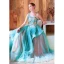 Charming Jade Green Evening Dresses  2019 A-Line / Princess Spaghetti Straps Pearl Rhinestone Lace Flower Sleeveless Backless Floor-Length / Long Formal Dresses
