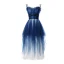 Modern / Fashion Navy Blue Homecoming Graduation Dresses 2019 A-Line / Princess Spaghetti Straps Pearl Sleeveless Backless Tea-length Formal Dresses