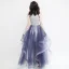 Modern / Fashion Silver Grey Evening Dresses  2019 A-Line / Princess Scoop Neck Lace Sleeveless Cascading Ruffles Floor-Length / Long Formal Dresses