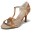 Vintage / Retro Red Prom Latin Dance Shoes 2021 7 cm Stiletto Heels T-Strap Open / Peep Toe Womens Sandals High Heels