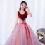 Mode Pink Ballkleider 2019 Ballkleid Applikationen Rundhalsausschnitt Perle Spitze Blumen Schleife Ärmellos Rückenfreies Lange Festliche Kleider