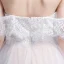 Chic / Beautiful White Beach Wedding Dresses 2019 A-Line / Princess Off-The-Shoulder Lace Flower Short Sleeve Backless Floor-Length / Long