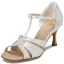 Chic / Beautiful Red Prom Rhinestone Latin Dance Shoes 2021 T-Strap 7 cm Stiletto Heels Open / Peep Toe Womens Sandals High Heels
