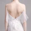 Charmant Champagne Plage Robe De Mariée 2019 Trompette / Sirène Bretelles Spaghetti En Dentelle Fleur Sans Manches Dos Nu Train De Balayage