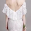 Chic / Belle Champagne Plage Robe De Mariée 2019 Trompette / Sirène De l'épaule En Dentelle Fleur Manches Courtes Dos Nu Train De Balayage