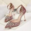 Glitzernden Gold Brautschuhe 2019 Knöchelriemen Strass Pailletten 9 cm Stilettos Spitzschuh Hochzeit High Heels