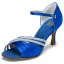Modern / Fashion Bronze Prom Rhinestone Latin Dance Shoes 2021 7 cm Stiletto Heels Open / Peep Toe Womens Sandals High Heels