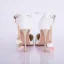 Chic / Beautiful White Wedding Shoes 2019 Pearl Ankle Strap Appliques 9 cm Pointed Toe Stiletto Heels Wedding High Heels