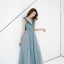 Chic / Beautiful Jade Green Evening Dresses  2019 A-Line / Princess Suede V-Neck Lace Flower Sleeveless Backless Floor-Length / Long Formal Dresses