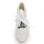 Eleganta Elfenben Satin Brudskor 2021 Rosett Pärla Spets Blomma 8 cm Stilettklackar Spetsiga Bröllop Pumps Högklackade