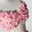 Chic / Belle Rose Bonbon Robe De Bal 2019 Princesse De l'épaule Perlage Perle En Dentelle Fleur Appliques Manches Courtes Dos Nu Longue Robe De Ceremonie
