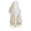 Eleganta Elfenben Satin Spets Pärla Brudskor 2021 8 cm Stilettklackar Spetsiga Bröllop Pumps Högklackade