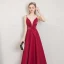Classy Burgundy Evening Dresses  2019 A-Line / Princess Spaghetti Straps Sleeveless Backless Floor-Length / Long Formal Dresses