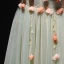 Elegant Sage Green Evening Dresses  2019 A-Line / Princess V-Neck Beading Pearl Appliques Sleeveless Backless Floor-Length / Long Formal Dresses