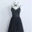 Chic Noire Robe De Soirée 2019 Princesse Titulaire Faux Diamant Sans Manches Dos Nu Longue Robe De Ceremonie