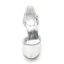 Chic / Beautiful Ivory Rhinestone Wedding Shoes 2021 8 cm Stiletto Heels Pointed Toe Wedding High Heels