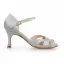 Fashion Silver Street Wear Womens Sandals 2021 Ankle Strap 7 cm Stiletto Heels Open / Peep Toe Sandals High Heels