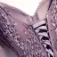 Chic / Beautiful Grape Evening Dresses  2019 A-Line / Princess Spaghetti Straps Beading Crystal Lace Flower Short Sleeve Backless Asymmetrical Formal Dresses