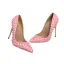 Chic / Belle Rose Bonbon Soirée Escarpins 2019 Cuir Rivet 12 cm Talons Aiguilles À Bout Pointu Escarpins