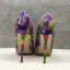 Unique Freizeit Multifarben Farbblock Gekritzel Pumps 2019 Leder 12 cm Stilettos Spitzschuh Pumps