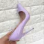 Enkla Lavendel Kontors Pumps 2019 Läder 12 cm Stilettklackar Spetsiga Pumps