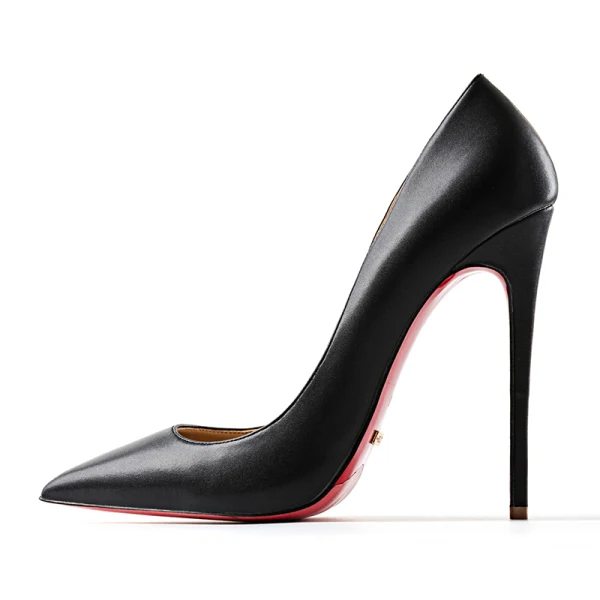 Mode Brun Afton Pumps 2019 Lackläder 12 cm Stilettklackar Spetsiga Pumps