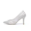 Chic Ivoire Soirée Escarpins 2019 Cuir 8 cm Talons Aiguilles À Bout Pointu Escarpins