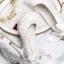 Stilig Elfenben Brudesko 2019 Satin Lær Sløyfe Rhinestone 12 cm Stiletthæler Rund Tå Bryllup Pumps