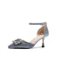 Glitzernden Silber Brautschuhe 2019 Strass Pailletten Knöchelriemen 7 cm Stilettos Spitzschuh Hochzeit Hochhackige
