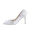 Stylowe / Modne Kość Słoniowa Buty Ślubne 2019 Skórzany Aplikacje Perła Rhinestone 9 cm Szpilki Szpiczaste Ślub Czółenka