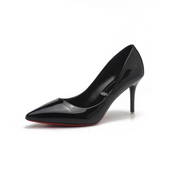 Chic / Belle Ivoire Bureau Escarpins 2019 Cuir Verni 8 cm Talons Aiguilles À Bout Pointu Escarpins
