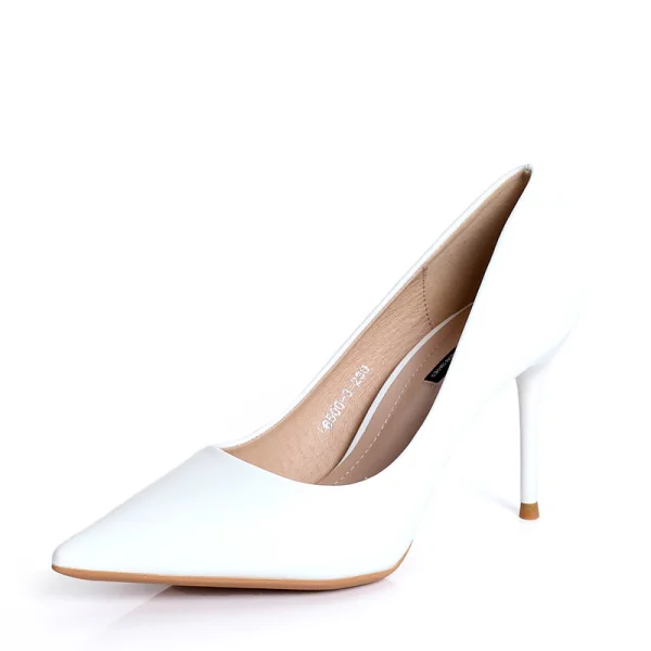 Chic / Beautiful White OL Pumps 2019 9 cm Stiletto Heels Pointed Toe Pumps