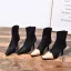 Vintage / Originale Noire Désinvolte Bottes Femme 2020 Cuir 7 cm Talons Aiguilles À Bout Pointu Bottes